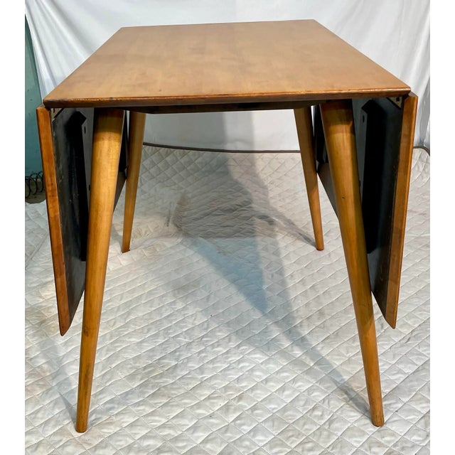 Paul McCobb Paul McCobb Attributed Midcentury Maple Drop Leaf Table For Sale - Image 4 of 12