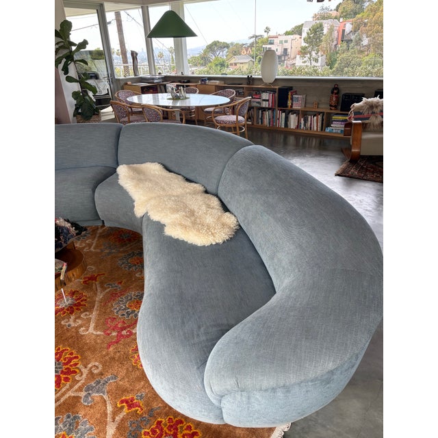 Milo Baughman for Thayer Coggin Attributed to Milo Baughman Serpentine Sectional Sofa Mid Century Modern For Sale - Image 4 of 12