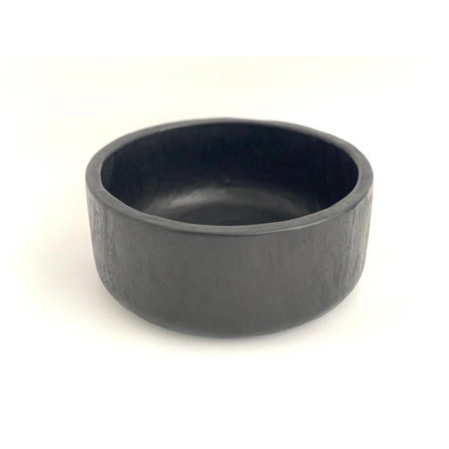 Late 20th Century Ebonized Wood Artisan Crafted Wood Bowl For Sale - Image 5 of 9