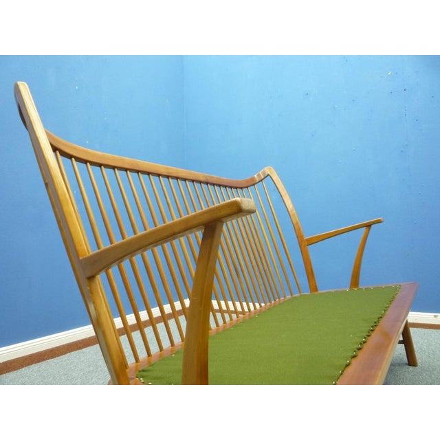 Mid-Century Cherry Bench, 1950s For Sale - Image 12 of 14