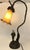 Early 20th Century Art Deco Desk Lamp, Bronze-Colored Metal With Art Glass Shade, Figure of Woman For Sale - Image 10 of 11