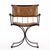 Campaign Set of Four 1970s Iron Campaign Style Dining Chairs, Attributed to Cleo Baldon For Sale - Image 3 of 9