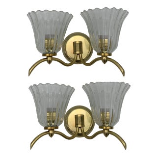 Wall Lamps from Seguso Vetri Darte, 1960s, Set of 2 For Sale