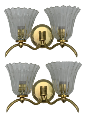 Wall Lamps from Seguso Vetri Darte, 1960s, Set of 2