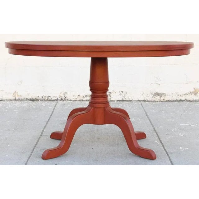 Ken Petersen Regency Ellipse Painted Pedestal Table For Sale - Image 4 of 10