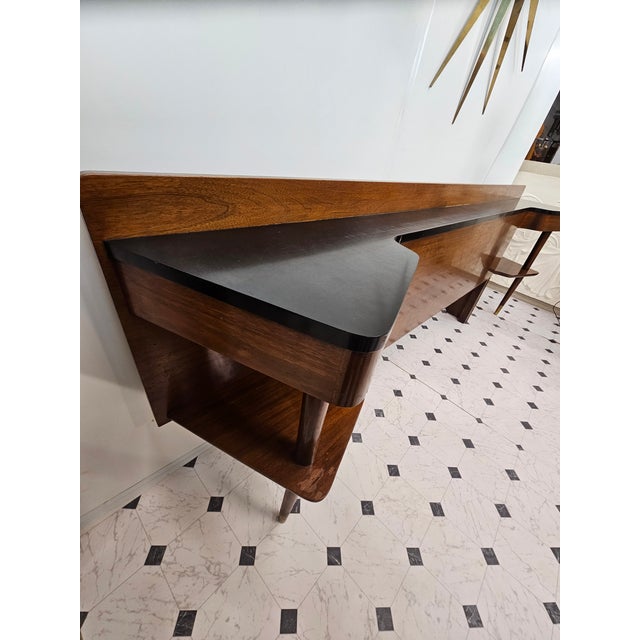 Black American of Martinsville Headboard With Built in Nightstands | For Sale - Image 8 of 12