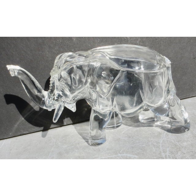 1930s Elephant Shaped Decorative Clear Jar Vintage 30s For Sale - Image 5 of 13