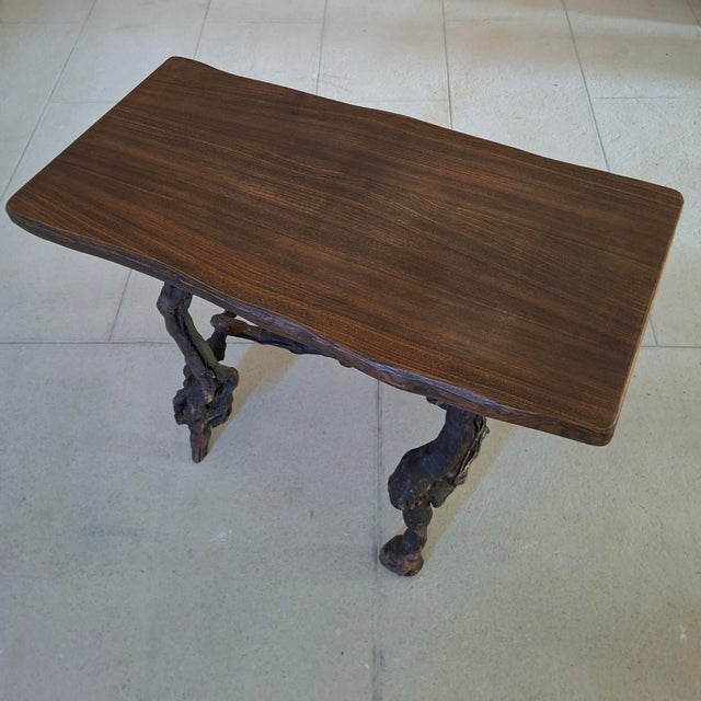 French Brutalist Vine Wood Table, 1960s For Sale - Image 6 of 8