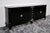 1930s Art Deco Sideboard, 5 Drawers in the Center, Black High-Gloss Lacquer with Metal Emblems, 1930s For Sale - Image 5 of 12