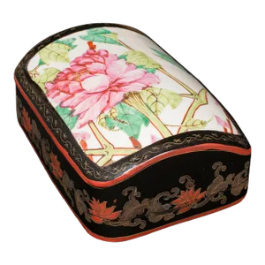 1940s Vintage Art Deco Oriental Dome Top Box
