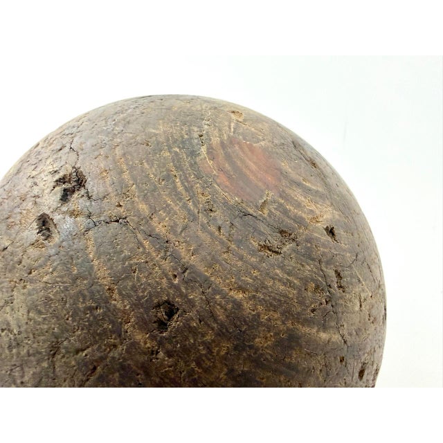 17th Century Antique Lignum Vitae Sphere For Sale - Image 5 of 9