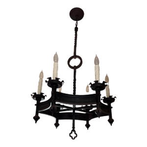 Gothic 6 Light Hexagonal Chandelier