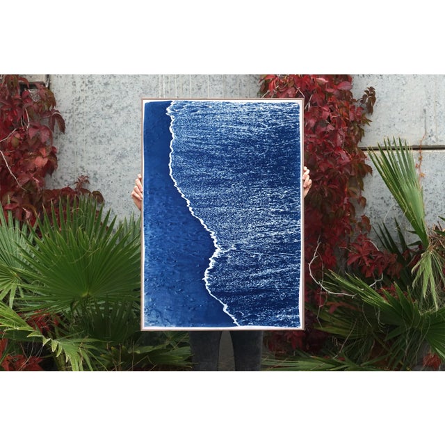 This is an exclusive handprinted limited edition cyanotype of a beautiful Costa Rica Beach shoreline. Details: + Title:...