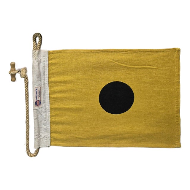 Nautical Signal Flag of Letter "I" in Shadowbox Frame For Sale