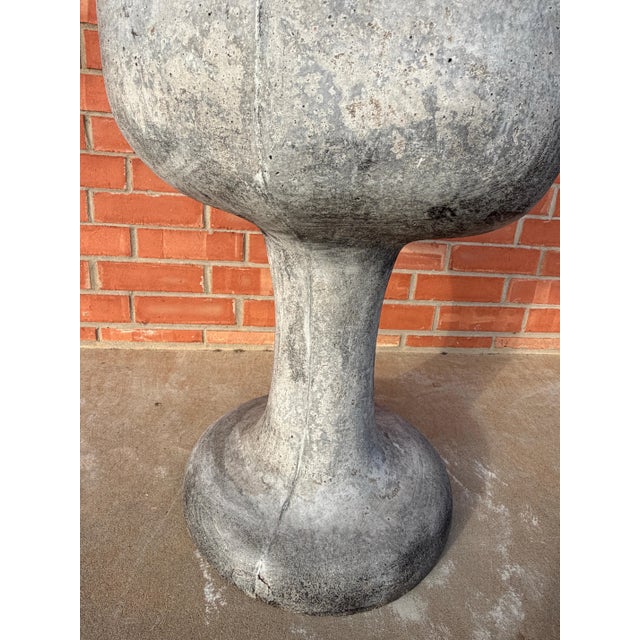 Sculpture Materials Mid 20th Century Willy Guhl Style Sculptural Concrete Garden Chair For Sale - Image 7 of 9