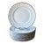 Vintage Mid-Century White & Silver Porcelain Dinner Plates -Set of 10 For Sale