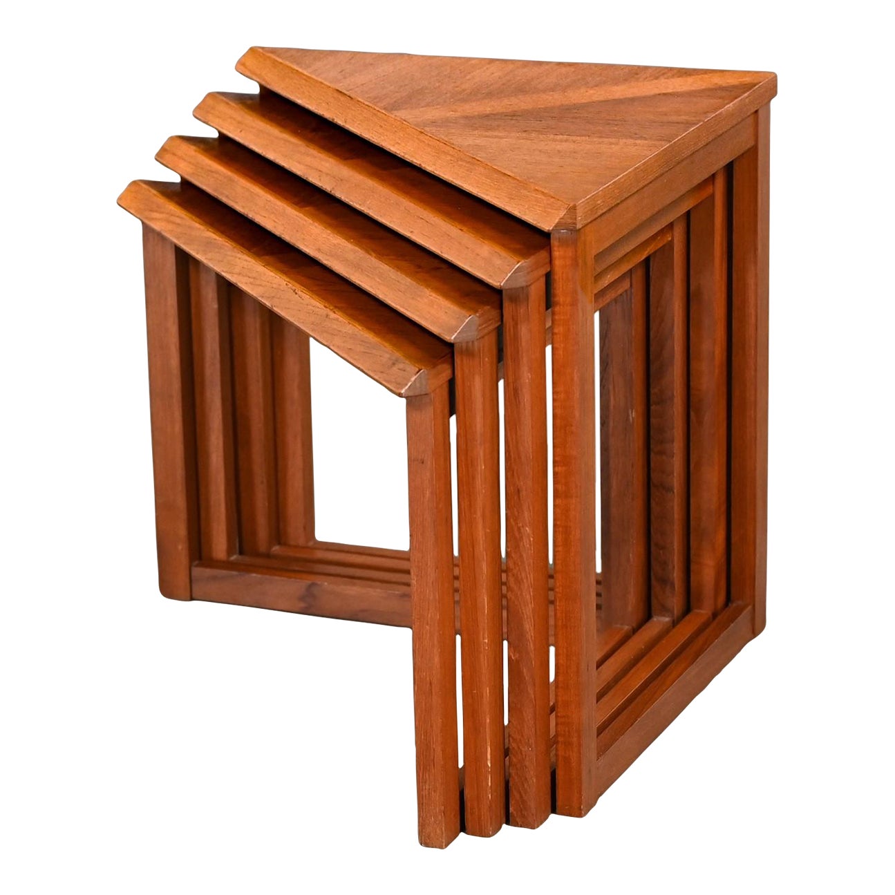 Mid to Late 20th Century Scandinavian Modern Teak & Oak Triangle ...