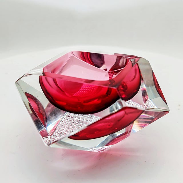Flavio Poli Pink Ashtray in Murano Glass by Flavio Poli for Seguso, 1960s For Sale - Image 4 of 10