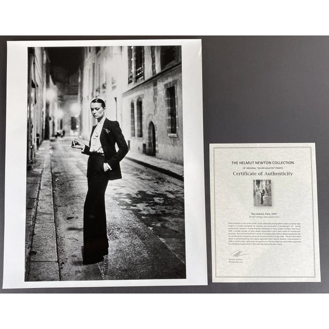 1980s "Rue Aubriot, Paris 1975" Silver Gelatin Print by Helmut Newton For Sale - Image 12 of 12