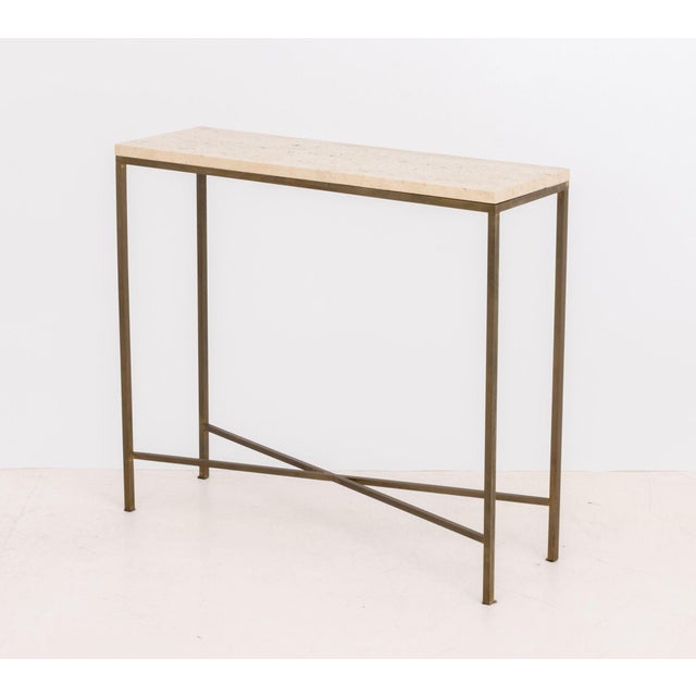 Paul McCobb Style Brass Console Table For Sale In New York - Image 6 of 8