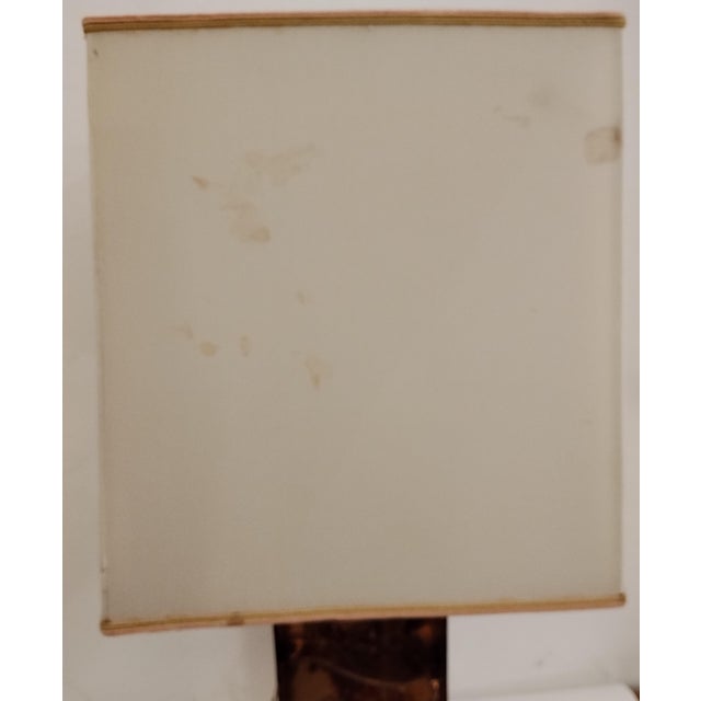 Large Table Lamp in Fractal Resin and Brass, Italy, 1970s For Sale - Image 9 of 18