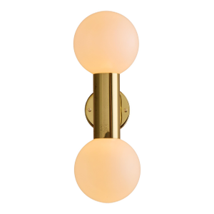 1970s Motoko Ishii Opaline Glass Double Sconce for Staff Leuchten