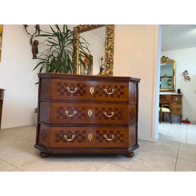 Wood Baroque Chest of Drawers in Oak For Sale - Image 7 of 18