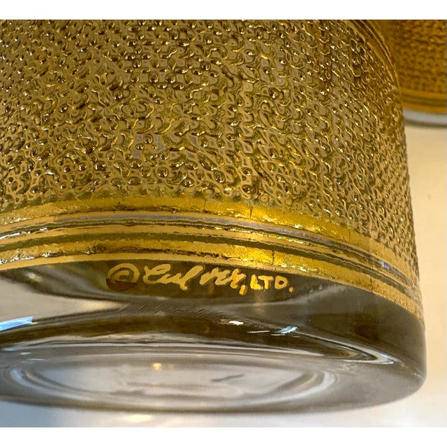 Glass Mid 20th Century Culver Gold Trim Highball Glasses - Set of 6 For Sale - Image 7 of 8