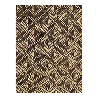Vintage Fine Tribal Kuba Kasai Raffia Textile 28" by 24" For Sale