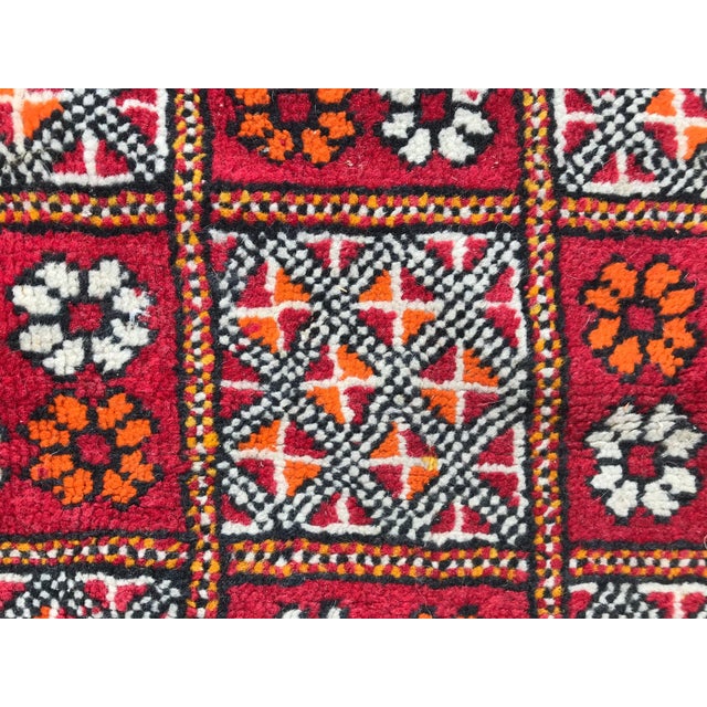 Red Long Vintage Moroccan Berber Rug For Sale - Image 8 of 12