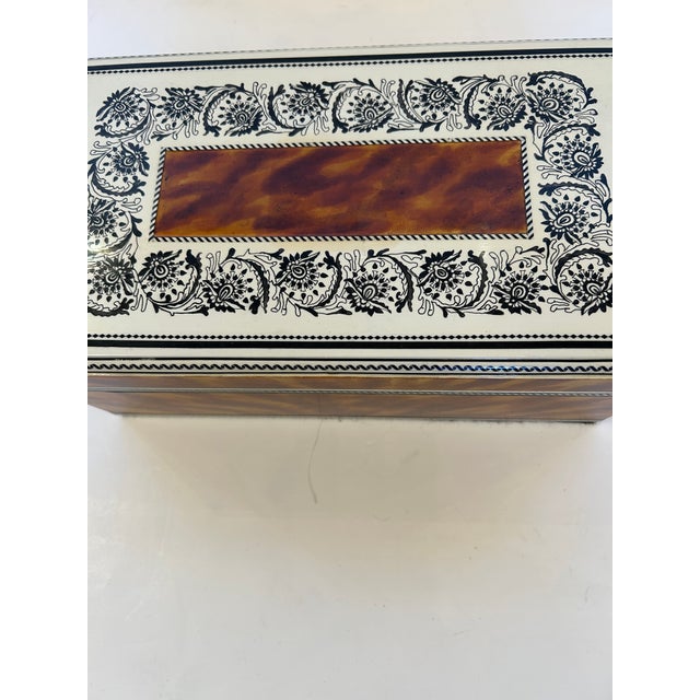 One of a Kind Artist Made Decorative Faux Tortoise and Pen & Ink Box For Sale - Image 13 of 15