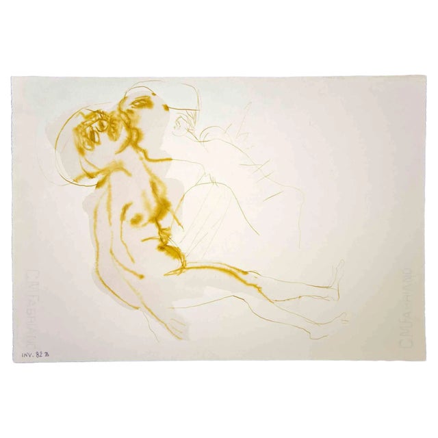 Leo Guide, Female Figure, Drawings, 1970s For Sale