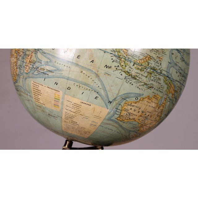 Early 20th Century Terrestrial Globe from J. Forest For Sale - Image 9 of 13