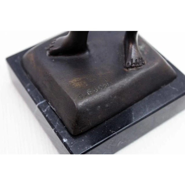 Art Nouveau Bronze Statuette by Eduardo Rossi, 1950 For Sale - Image 11 of 13