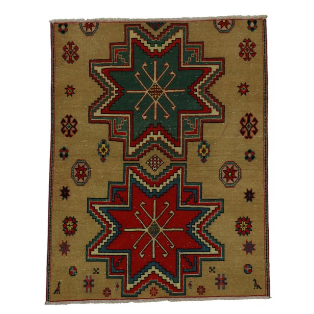 Vintage Turkish Oushak Rug - 02'06 X 03'02 For Sale - Image 4 of 4