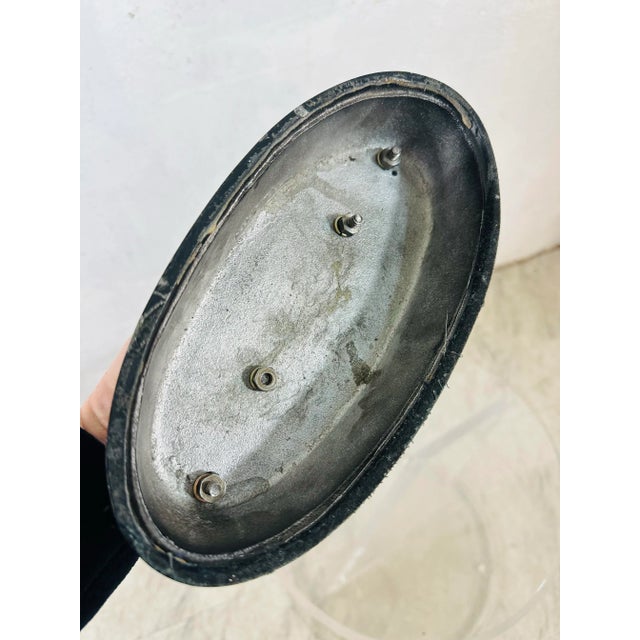 This elegant pedestal bowl is so pretty in silver on black base