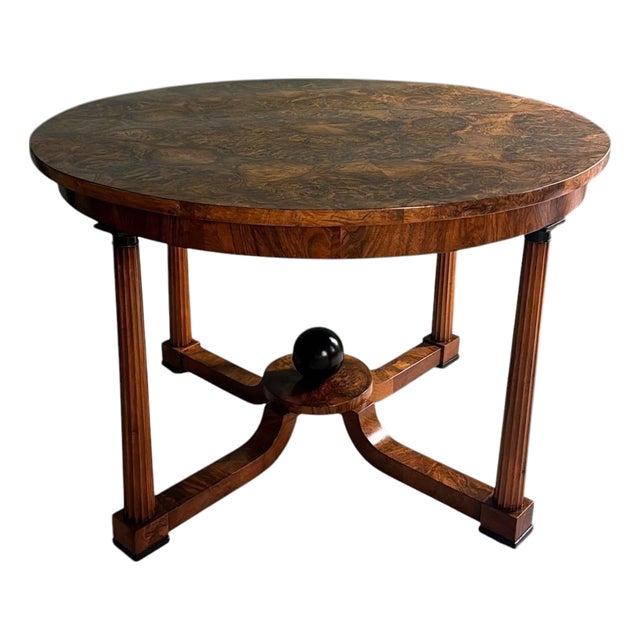Late 19th Century Biedermeier Style Large Italian Round Table For Sale