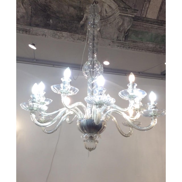 Murano Glass 12-Light Chandelier, 1930s For Sale - Image 8 of 13
