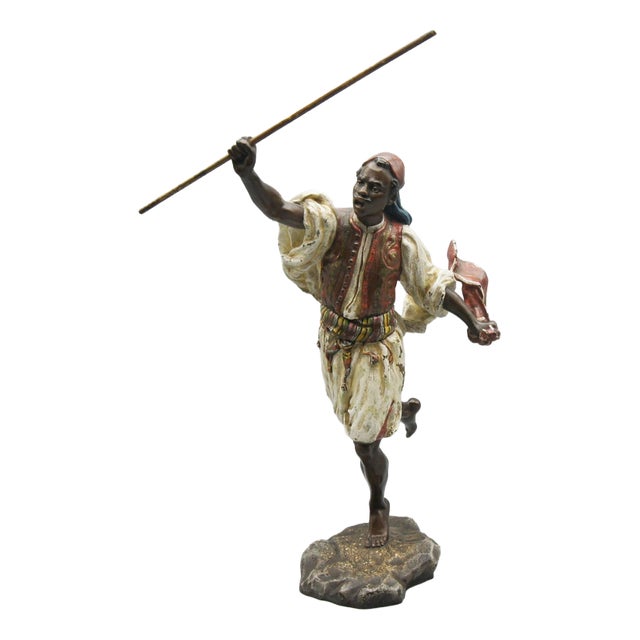Franz Bergman, Running Man, 1900s, Bronze For Sale
