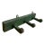 Antique Rustic Wooden Peg Hook Strip in Green For Sale