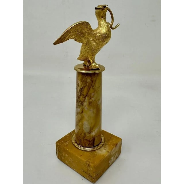 Antique Grand Tour French Bronze Desk Set Inkstand Church Cathedral Siena Marble For Sale - Image 4 of 11