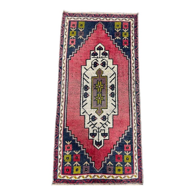 Turkish Yastik Rug 1'10" x 3'10" For Sale