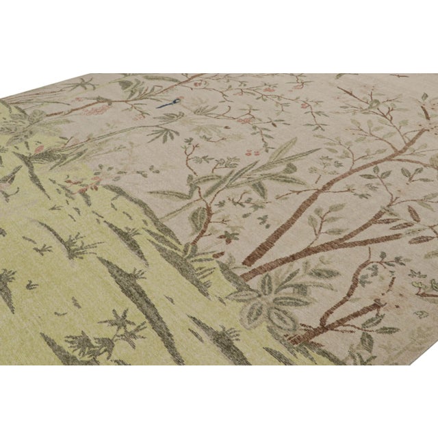 Rug & Kilim’s Modern Pictorial Rug in Green and Taupe With Scenery Depiction For Sale In New York - Image 6 of 7