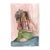 Lounging VI - Original Contemporary Figurative Painting on Paper by Ama Liyanage For Sale