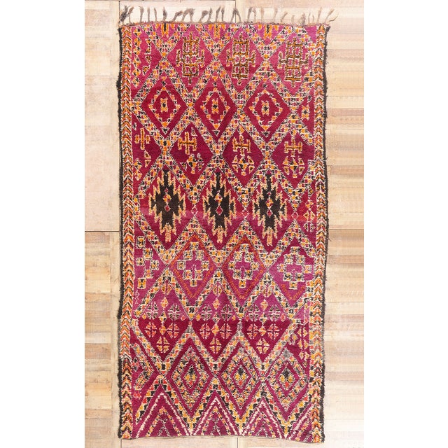 Vintage Beni M'Guild Moroccan Rug, 07'01 X 14'03 For Sale - Image 10 of 10