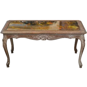 Midcentury French Oak Low Table or Coffee Table