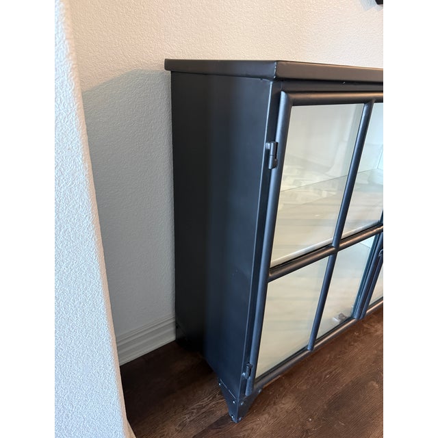 Arhaus Contemporary Lulu and Georgia "Marjorie" Glass-Front Metal Curio Sideboard For Sale - Image 4 of 14