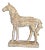 Standing Equestrian Horse Figure With Light Goldwash Finish For Sale