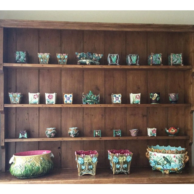 French Majolica Flowers and Insects Basket, circa 1880 For Sale In Austin - Image 6 of 11