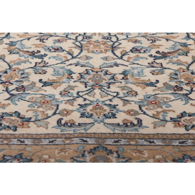 Late 20th Century Vintage Indian Kashan Rug - 04'01 X 06'00 For Sale - Image 5 of 9